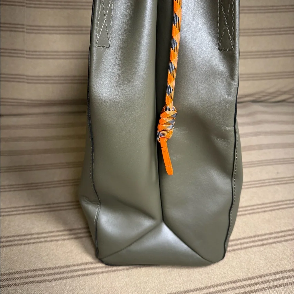 Rag & Bone Olive Green Leather Tote Bag - Picture 3 of 6